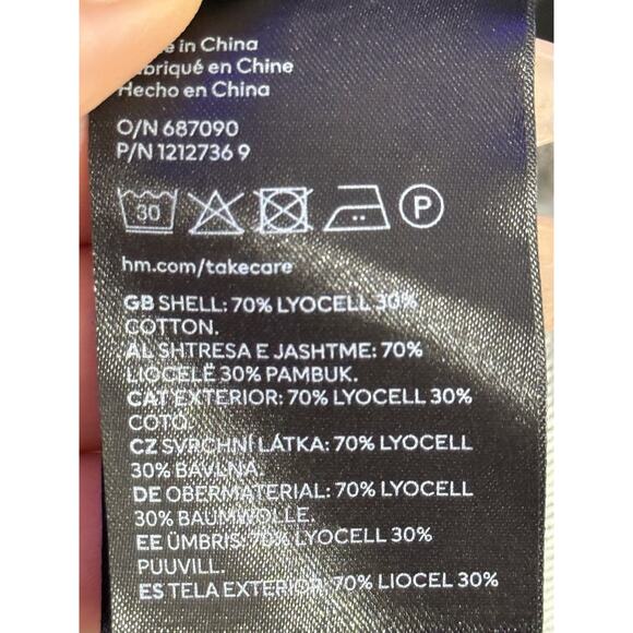 H&M Women’s Denim Western Shirt Gray Snap Button Long Sleeve Size M - Picture 5 of 5